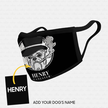 Personalized Dog Gift Idea - Gangster Dog Smoking For Dog Lovers - Cloth Mask